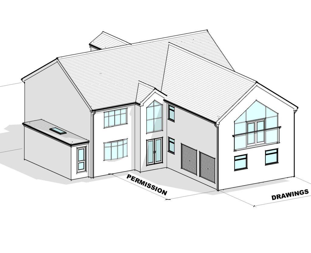 single-storey house extension drawings The typical image of an architect