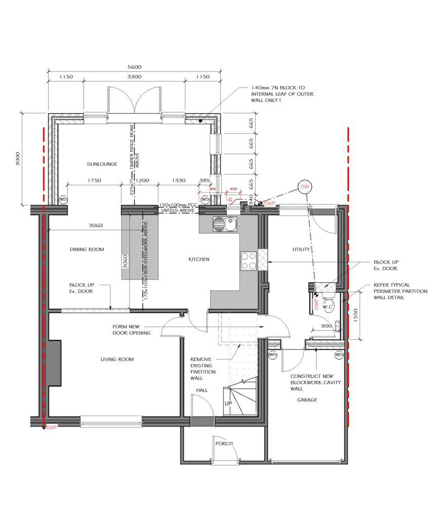 GROUND FLOOR REAR EXTENSION CULCHETH GROUND FLOOR REAR EXTENSION CULCHETH-PLAN