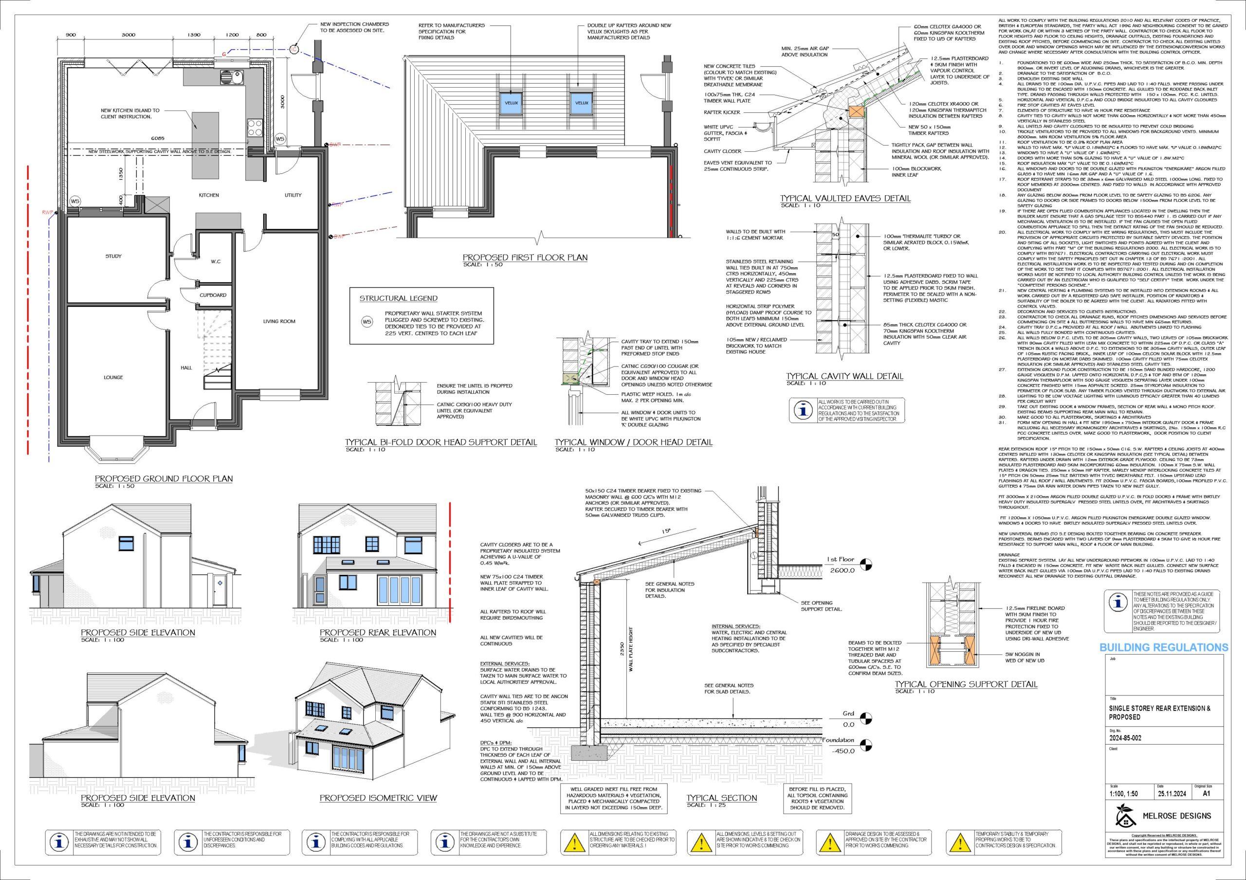 Extension Plans Drawn - Melrose Designs