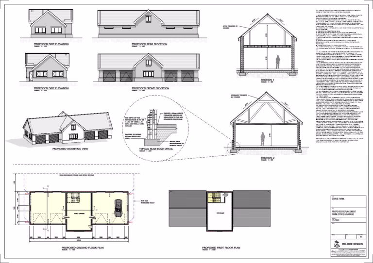 Architectural Drawings farm office design